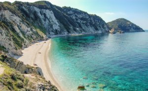 Vista de Sansone, na ilha de Elba, uma das melhores praias na Itália