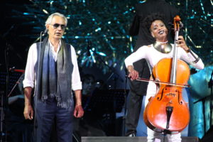 Andrea Bocelli in Tuscany with a guest musician