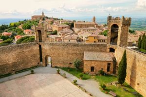 Montalcino, in Tuscany, Italy, seen from the old medieval fortress
